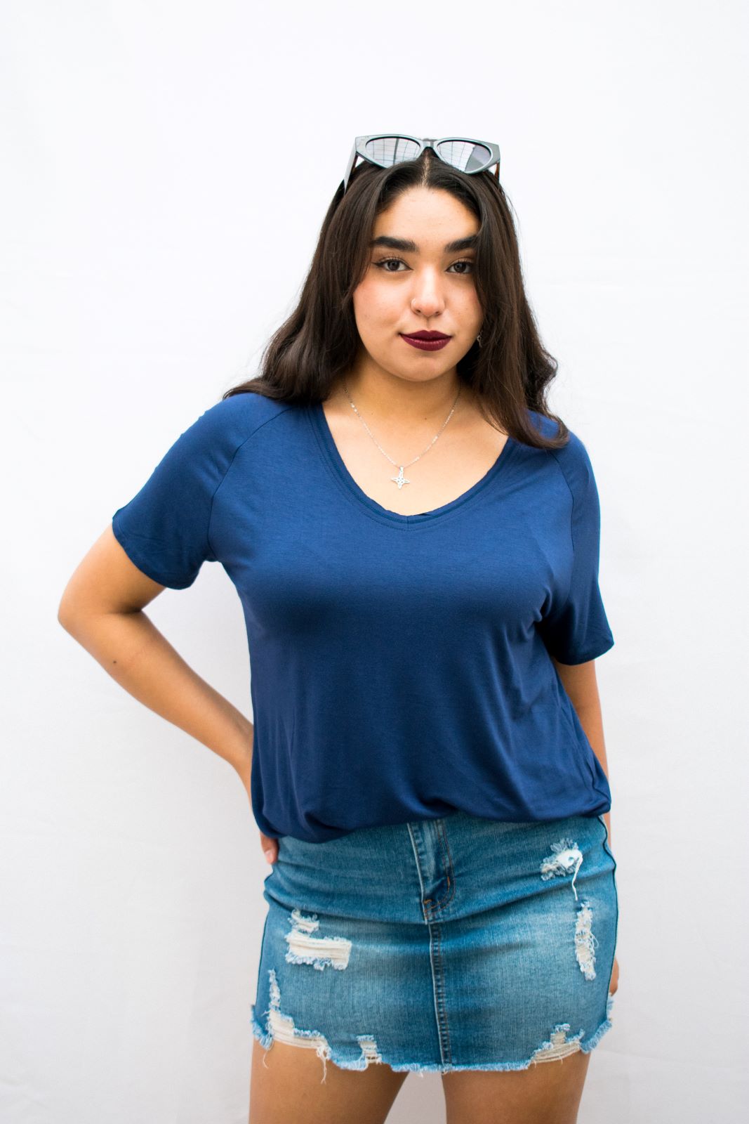 Playera Azul Básica.